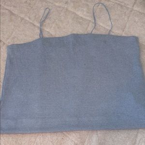 light blue ribbed thin strap tank!